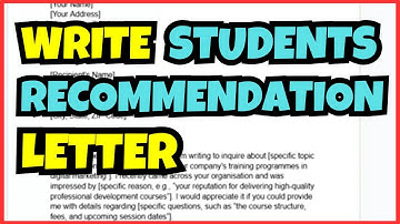 How to Write Recommendation Letter for Students | Best Guide & Example