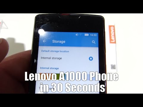 Lenovo A1000 Phone in 30 Seconds