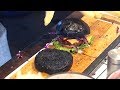 Black Bun Cheese Burger - Thai Street Food