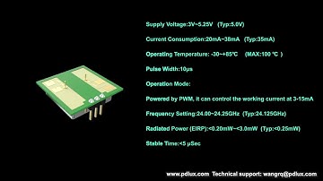 PD-V20 24.125GHz 360° Microwave Motion Sensor is a K-Band Bi-Static Doppler transceiver modlue .
