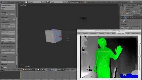 Kinect test: Ni Mate + Blender