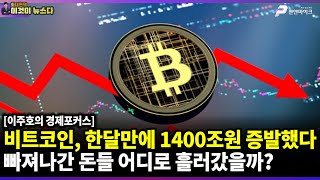 비트코인, 한달만에 1400조원 증발했다...빠져나간 돈들 어디로 흘러갔을까? / 이주호의 경제포커스 [이것이 뉴스다]