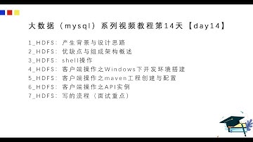 大数据（mysql）系列视频教程第十四天【day  14】
