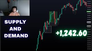 How I MADE $1,242.60 TODAY trading Supply and Demand!