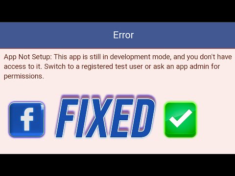 How To Fix App Not Setup Facebook Error 2022 This App Is Still Development Mode Facebook Login