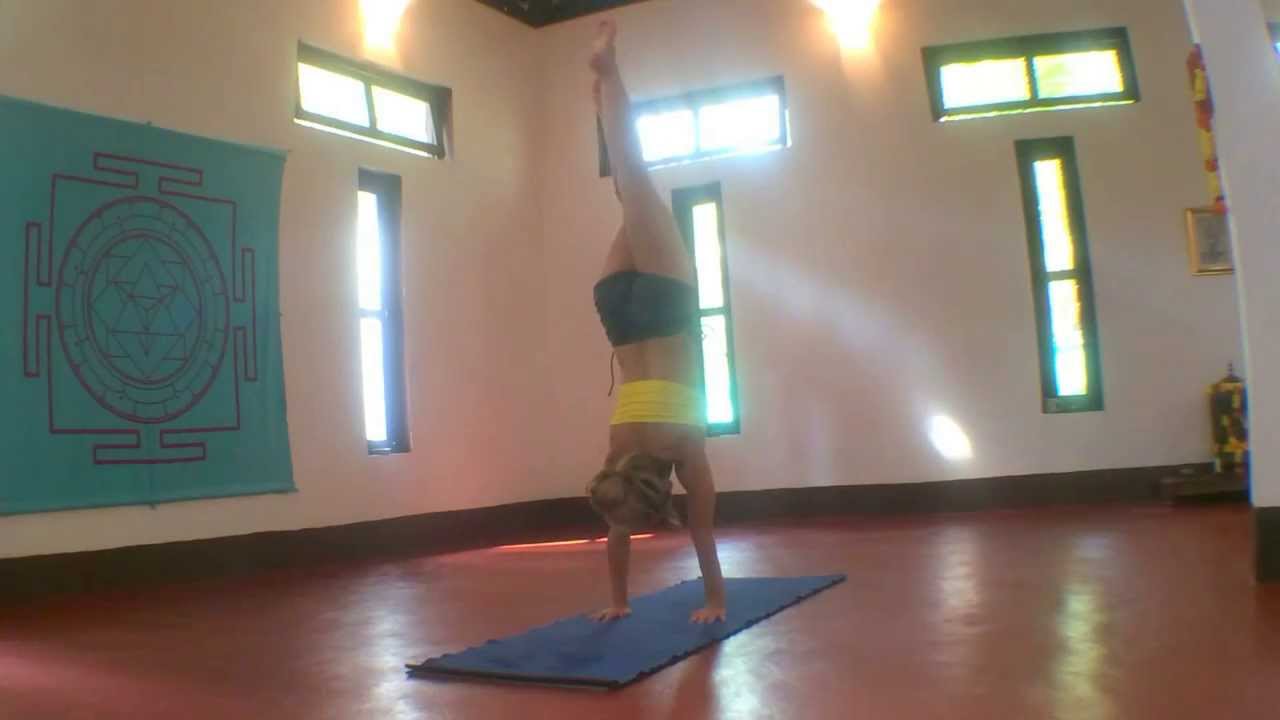 fitland Yoga Handstand Eagle Legs Variation with Kino in Goa