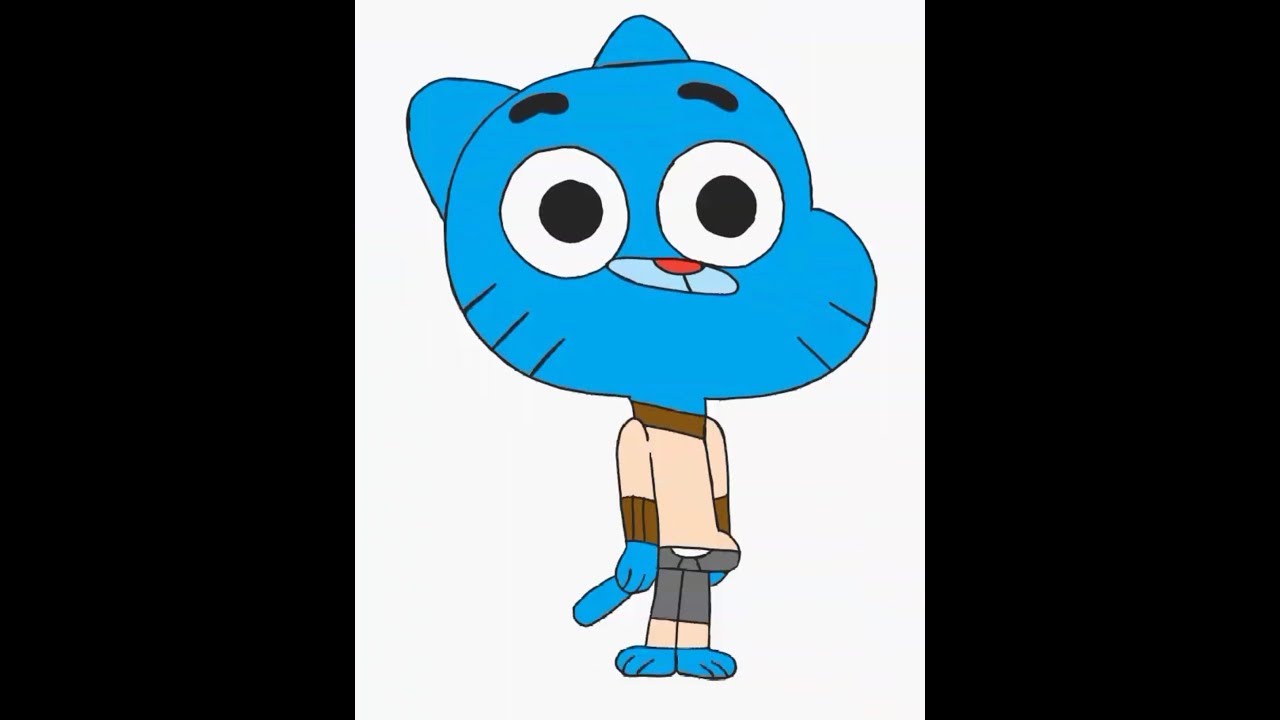 How to draw gumball watterson easy way - YouTube.