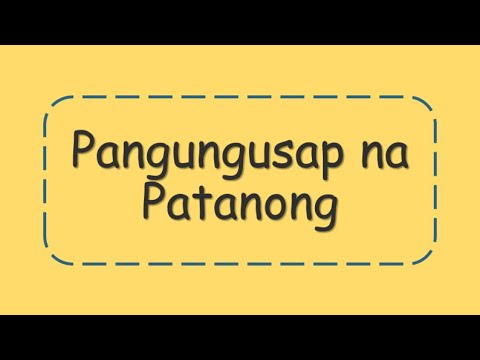 Filipino - Pangungusap na Patanong