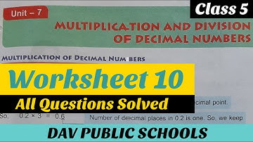 DAV class 5 maths unit 7 worksheet 10