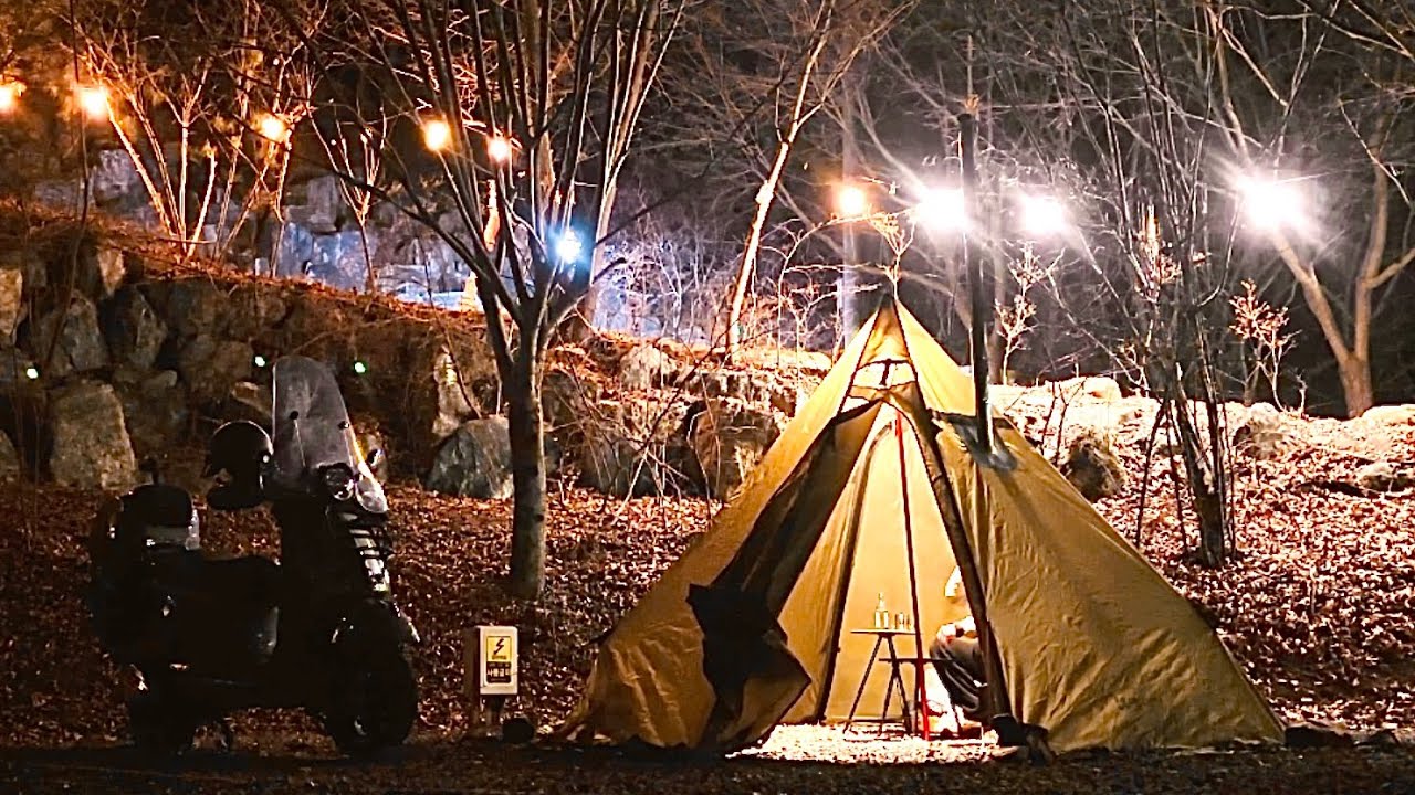 베스파 타고 숲속으로 떠난 미니멀 캠핑ㅣ모토캠핑