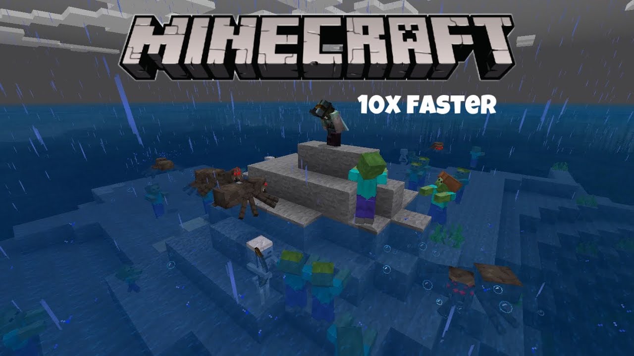 Minecraft but Everything is 10x Faster - YouTube