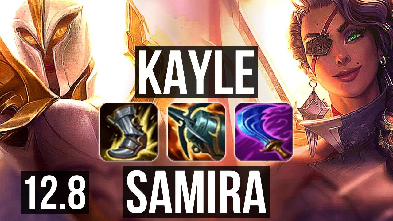 KAYLE vs SAMIRA (TOP) | 800+ games, Legendary, 1.2M mastery, 14/3/4 | EUW  Master | 12.8 - YouTube