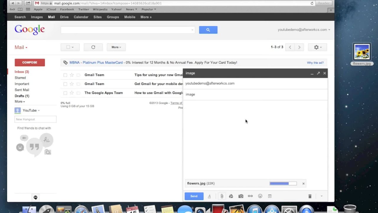 Attach Images to Gmail on a Mac - YouTube