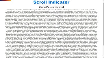 Responsive page scroll indicator using pure JavaScript | JavaScript tutorials
