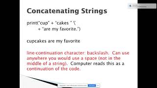 Python Lesson 3: Concentrating Strings and basic math operators