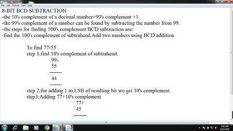 8-BIT BCD SUBTRACTION-8085