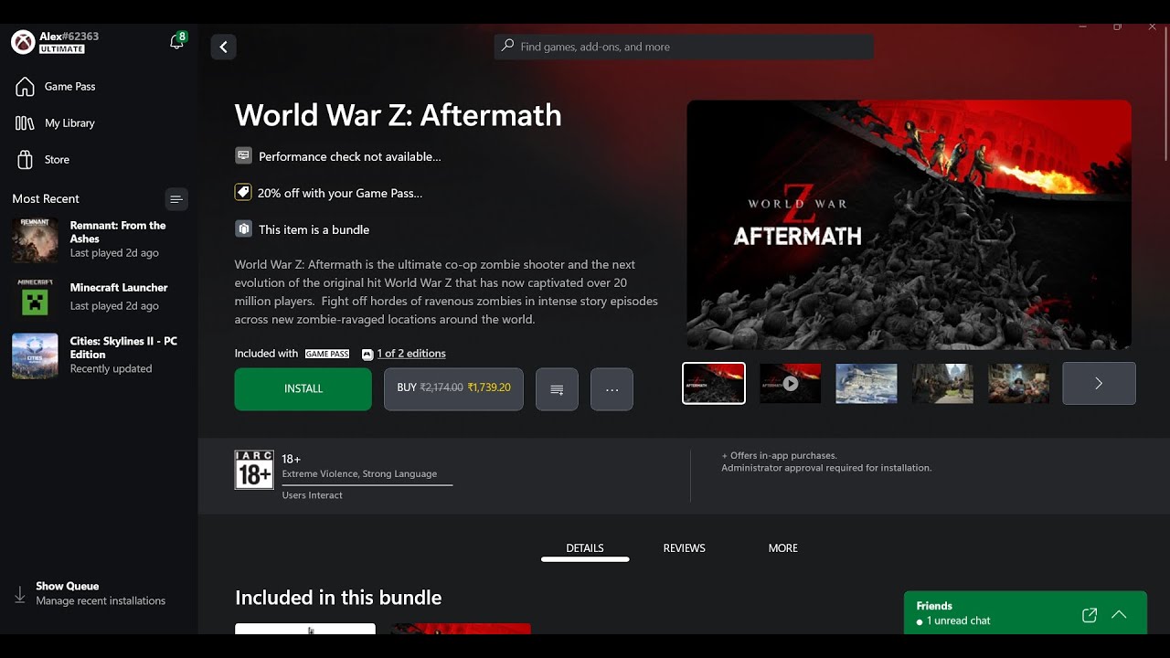 World War Z: Aftermath is now available on Game Pass for PC, Xbox