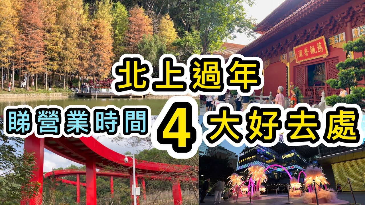 【深圳】4大新年好去處➕教查看營業時間⏰精選好去處：行大運🍀拜神祈福🎐睇紅葉🍂港人熱門商場🧧草根貓認證商戶🧐深圳景點2025｜深圳美食｜光明虹橋｜蓮花山公園｜卓悅INTOWN｜仙湖植物公園弘法寺