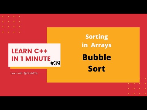 #39 Sorting in Arrays | Bubble Sort using C++ | c++ tutorial