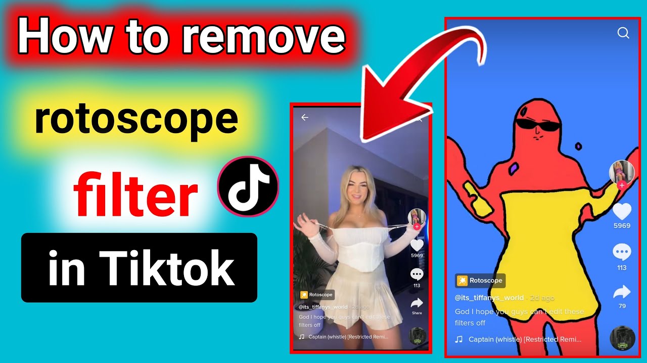 Remove rotoscope filter in Tiktok 2022.remove tiktok rotoscope effects 2022...