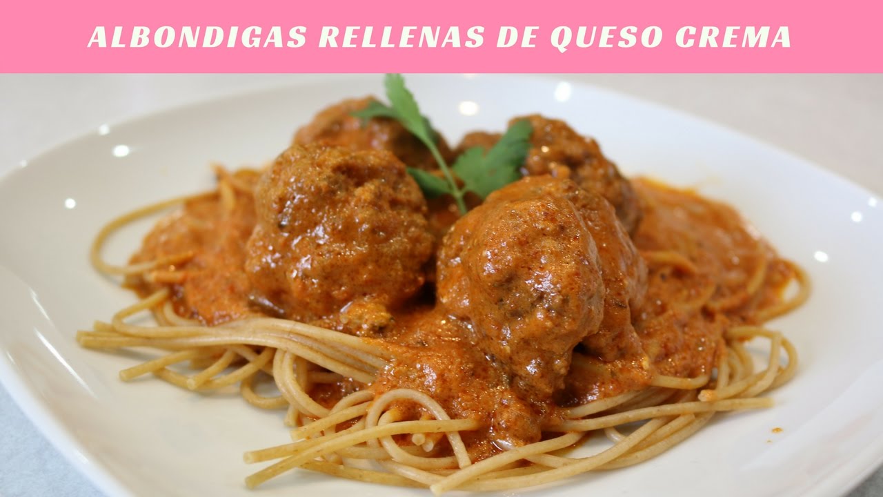 Albondigas al Chipotle Rellenas de Queso Crema/ RECETA DELICIOSA - YouTube