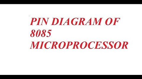 Lec-3: Pin Diagram of 8085 Microprocessor