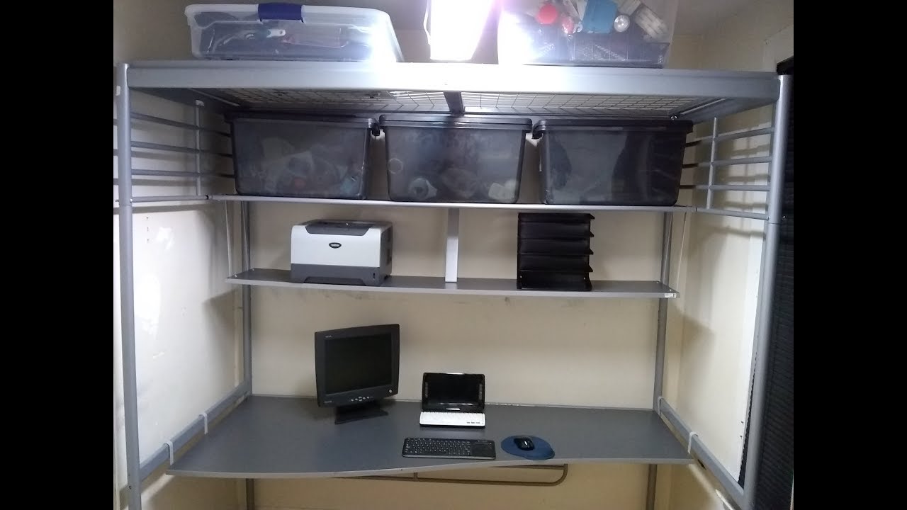 Turn Your Loft Bed Into A Workstation With Overhead Storage 6 Steps Instructables
