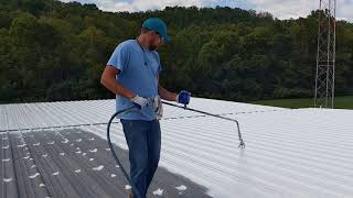 How to clean, prep and repair a metal roof for Silicone Spray roof systems.