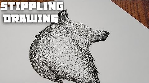 Stippling Drawing #42 - How to Draw Wolf Using Dots| Pencil Drawing | Stippling Art