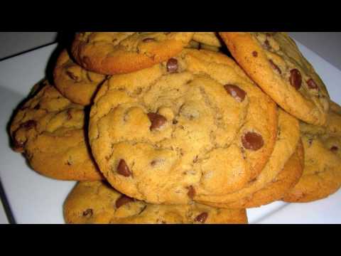 Peanut Butter Chocolate Chip Cookies Recipe - Crunchy Chewy Golden Brown