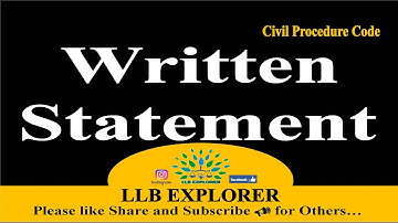 ✒Written Statement in CPC || Set- off & Counter - Claim|| Civil Procedure Code|| Order 8 || Rule 6