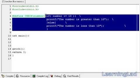 34   Function like Macros in C Programming Language Video Tutorial