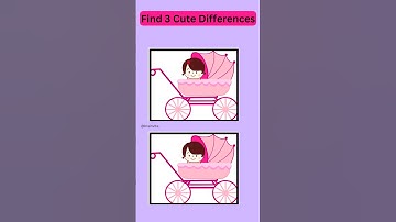 How Quickly Can You Find 3 Differences?#viral #trending#baby