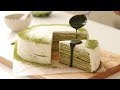 抹茶ミルクレープの作り方 Matcha Mille Crepe｜HidaMari Cooking