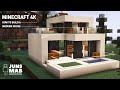 ⛏️Minecraft 4K : Small Modern House Tutorial ｜How to Build in Minecraft 🏥 (#159)