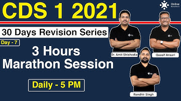 CDS 1 Exam Preparation | Marathon Class | CDS OTA 2021 Previous Year Questions | Online Benchers