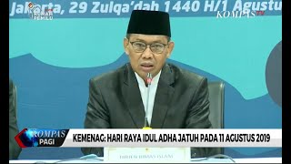 Kemenag: Hari Raya Idul Adha Jatuh Pada 11 Agustus 2019