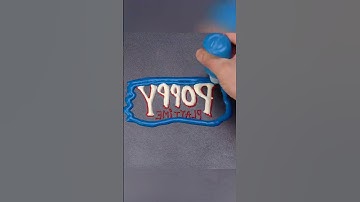 Poppy Playtime in Pancake Art Watch the Words Take Shape! 💙🍯 #shorts #pancakeart #PoppyPlaytime