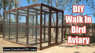 DIY Walk In Bird Aviary 8x16