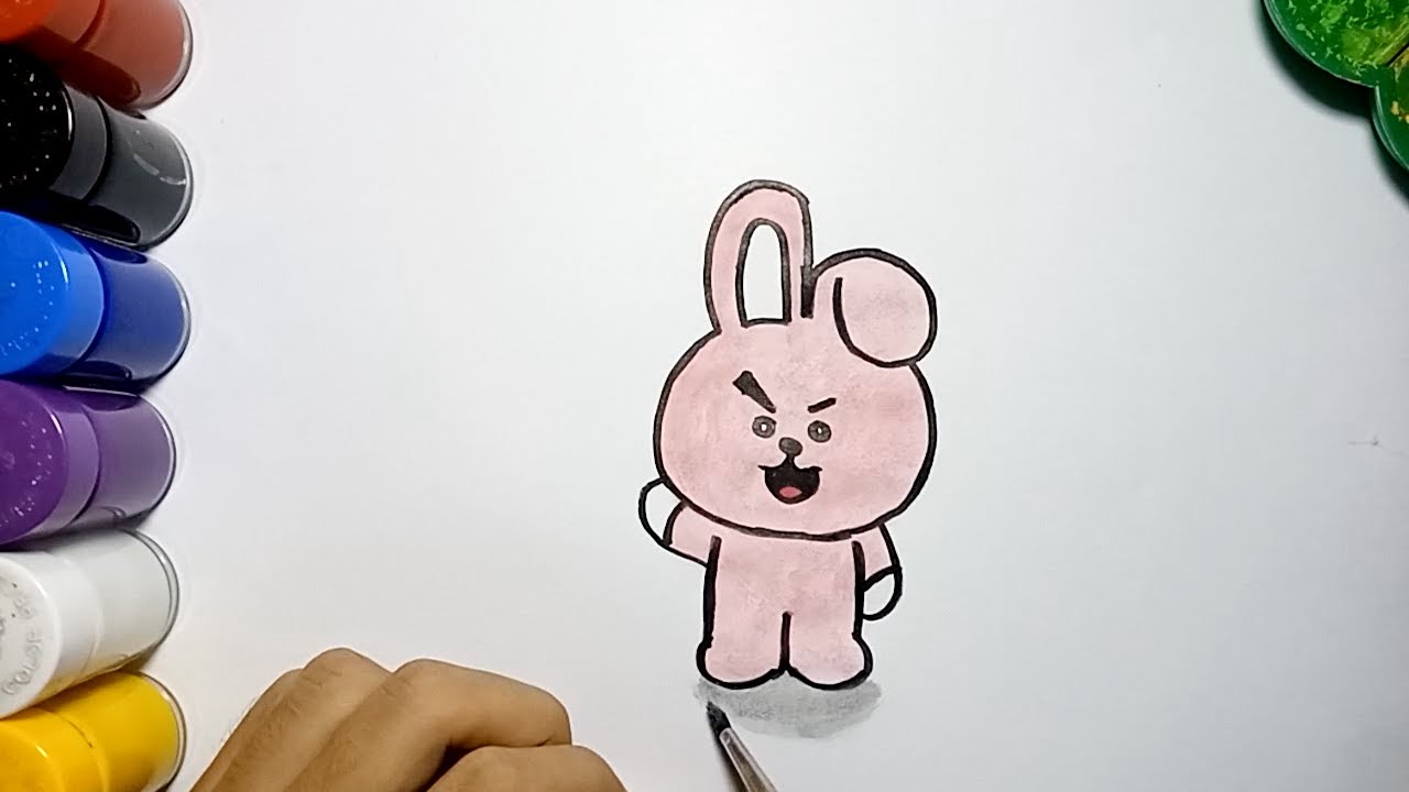 How To Draw BT21 Cooky | Cara menggambar cooky dari BT21 - YouTube