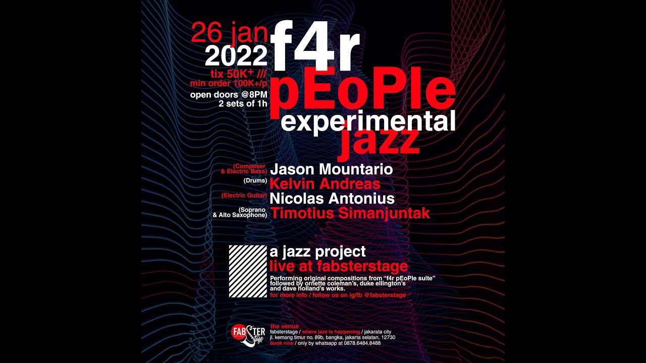 Experimental Jazz w/ "f4r pEoPle" by Jason Mountario - Set 1