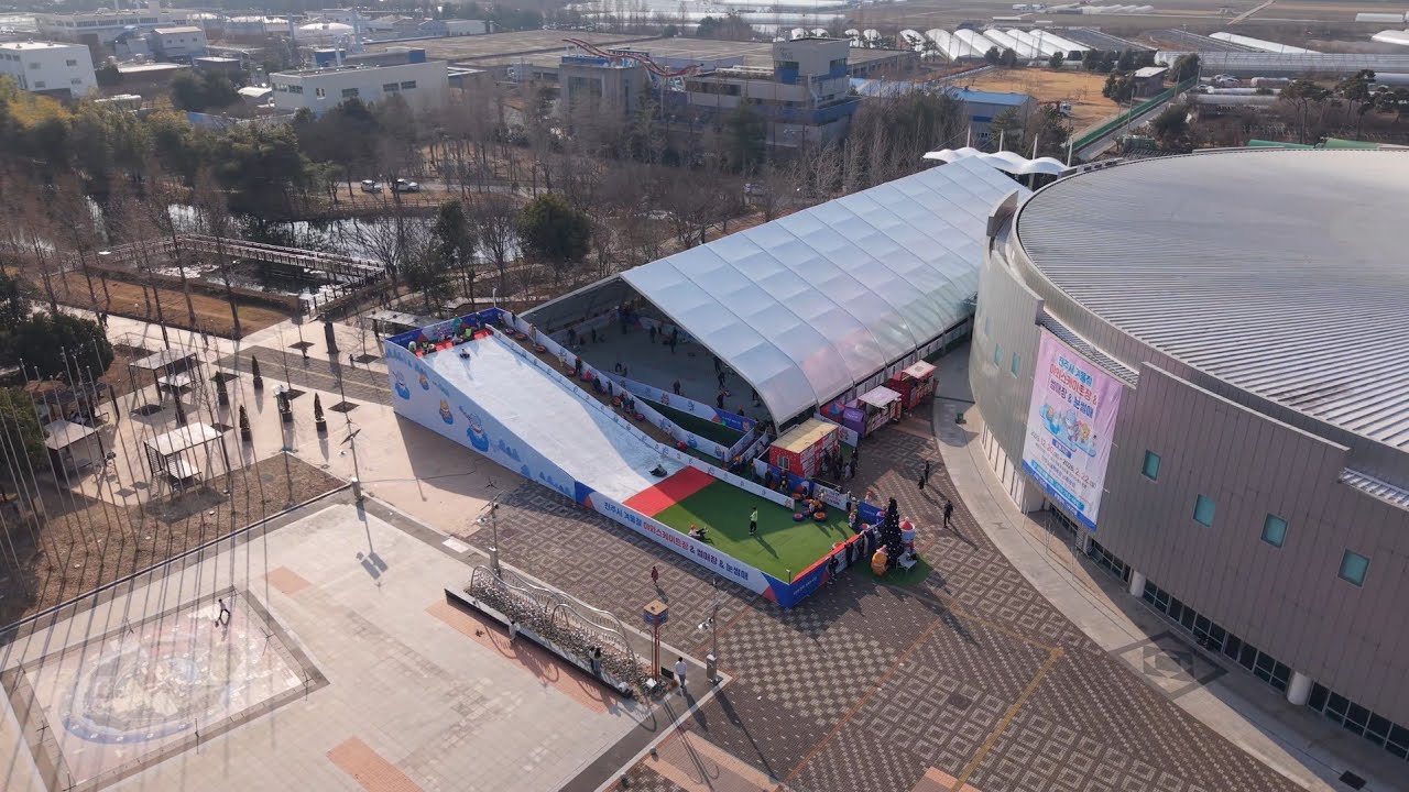 #드론비행, 진주시 초전공원 겨울풍경,  #Air3s 영상