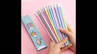 Beautiful stationery collection , pen , highlighter , pencil #backtoschool #stationery #unboxing