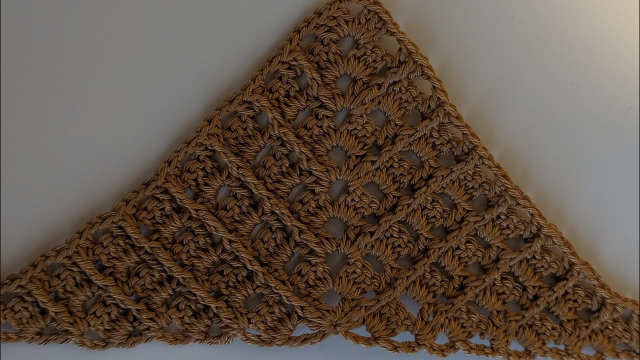 Dreieckstuch, sehr einfach, nur zwei Reihen, easy, shawl, Tutorial, how to crochet