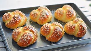 Best Challah Buns Recipe|Challah Rolls Recipe|Best Dinner Roll recipe|How to make soft challah buns screenshot 4
