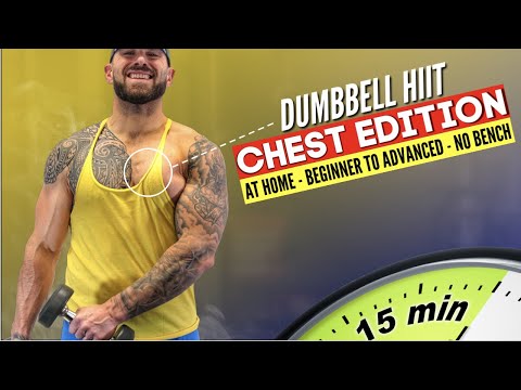 Dumbbell Chest Workout At Home, 15 Min HIIT edition