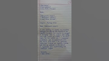 Apology letter for mistake |How to write Apology letter in english #short