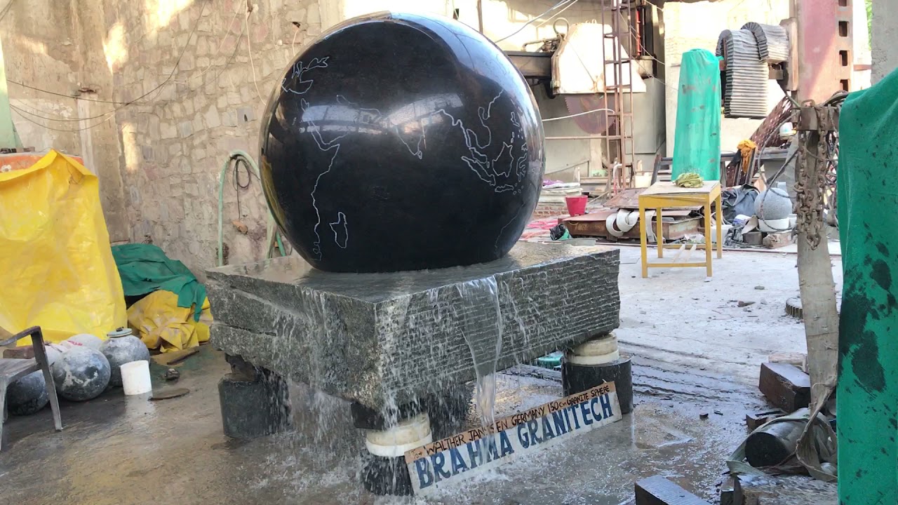 1500mm Rotating Granite ball, 60 inch Floating granite globe, Heavy Black Granite ball fountain