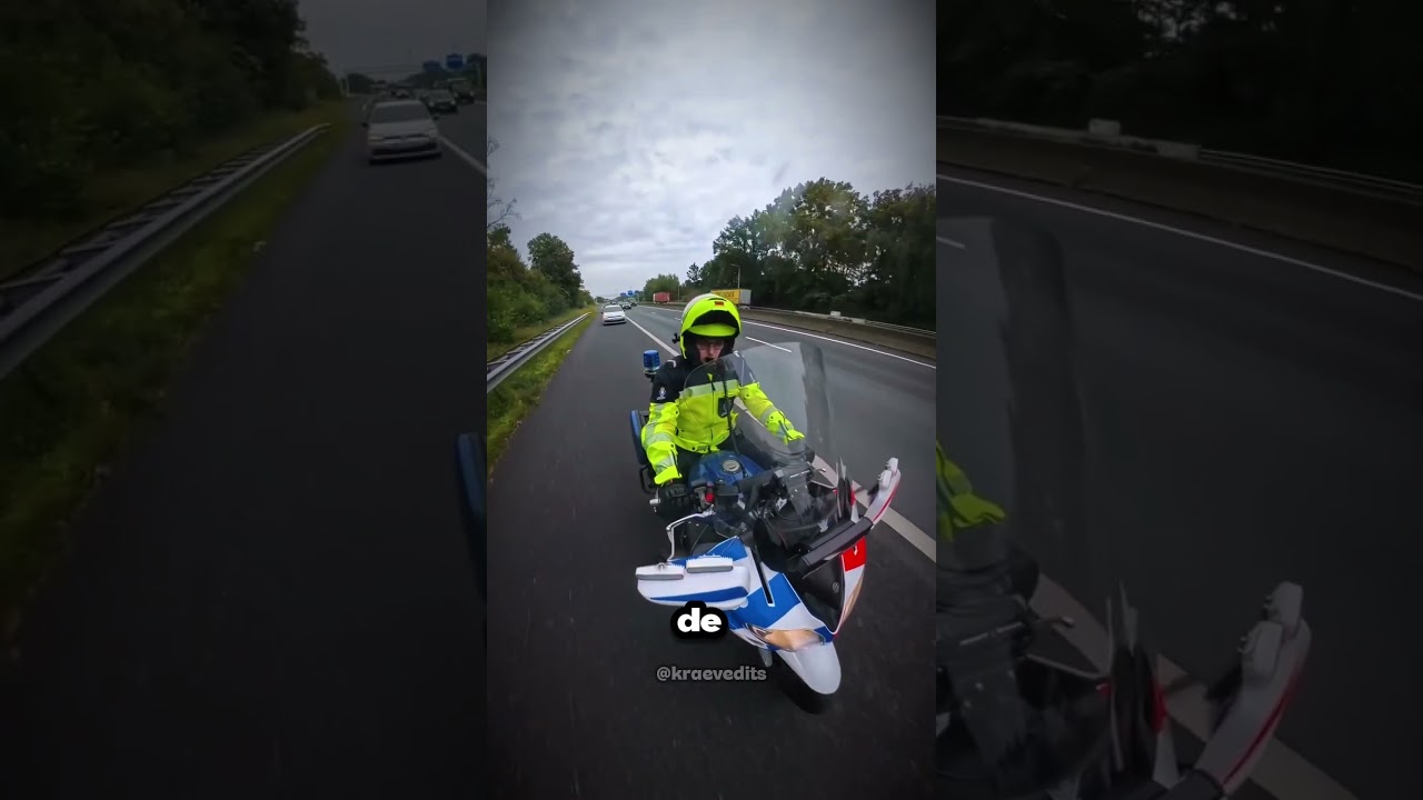 Policía biker no lo dejó escapar #shorts