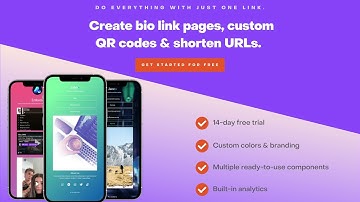 Shorten URLs, create bio link pages & custom QR codes.